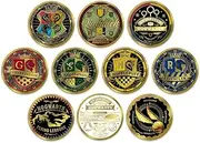 Tenyo BKB-S06 Overwhelming Gold Badge Harry Potter Quidditch 1 Set (Box of 10) 24K Gold Plated Finish Can Badge Diameter 2.2 inches (5.6 cm)