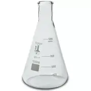 3000ml Erlenmeyer Flask, Narrow Mouth, Borosilicate 3.3 Glass (Case of 4)