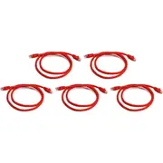 5x 8Ware 2m Cat6a UTP Snagless Ethernet Cable LAN RJ45 Network Connector Red