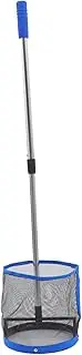 Table Tennis Ball Picker Telescopic Handle Pingpong Ball Container Nylon Net Space-Saving Design