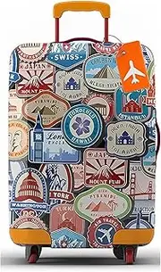 Suitcase Cover with Both Sides Zipper Open, H HOME-MART Printed Luggage Cover Spandex Travel Suitcase Covers Luggage Covers Dustproof Washable Protector