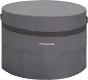 Grey round Fire Pit Cover Outoor 36 Inch Dia Waterproof Patio Deck Propane Fire