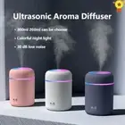 300ml Air Humidifier USB Ultrasonic Aroma Essential Oil Diffuser Romantic Soft L