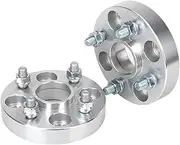 Yurefax 2Pieces 15/20/25/30/35mm PCD 4x100 ID=OD=54.1mm Wheel Spacer Adapter, for Alto/, for Swift,/Alivio/Every/Ciaz/Spacia M12XP1.25 Wheel Spacer Kit(Black 2PCS 15mm Silver)