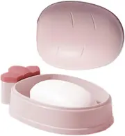 Carrot Soap Dish, Drain Soap Bar Container, Creative Travel Soap Holder for Bathroom, Kitchen, Sink - Pink