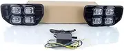 July King Compatible for Ford Ranger XLT Sport Platinum T9 2022 2023 2024 LED Daytime Running Light Case, 6000K 4LED 12W Fog Light, LED Front Bumper DRL + Streamer Turn Signal
