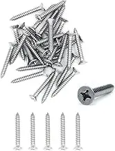 300X NUZAMAS 8G*38 304 Stainless Steel Self-Tapping Screws Cross Flat Countersunk Head Miniature Wood Screw (ST4.2 * 38)