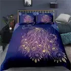 Peacock Purple Doona/Duvet/Quilt Cover Set Single/Double/Queen/King Size Bed