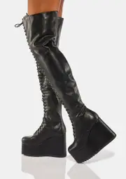 [Lamoda] Don't Fold Knee High Wedge Boots