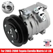 Fits 2003 2004 2005 2006 2007 2008 Toyota Corolla Matrix 1.8L AC A/C Compressor (for: Toyota)