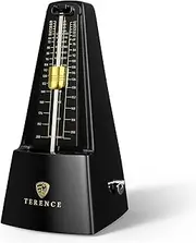 Mechanical Metronome, Universal Metronome for Piano Guitar Violin Drums and Other Instruments, Loud Sound, Accurate Track Beat and Tempo for Beginners(Black)