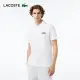 【LACOSTE】男裝-棉質網眼徽章短袖Polo衫(白色)