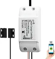 Smart WiFi Garage Door Opener Remote Controller, Smartphone App Control, Compatible with Alexa, Google Assistant and IFTTT, No Hub Required