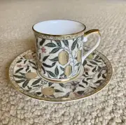 William Morris Coffee/Tea Cup & Saucer Set NIKKO V&A 2109 With Box