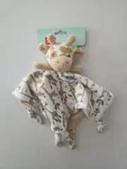 New WEEGO AMIGO Beige GIRAFFE Comforter Lovie Security Blanket Baby Plush Soft