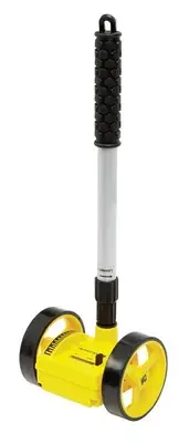 Rolatape RT204 ABS Plastic Silver/Yellow Indoor Dual Measuring Wheel 4 Dia. in.