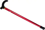 Healeved Retractable Walking Stick, 2 Section Telescopic Adjustable Height Cane Anti-Skid Walking Stick Aluminum Alloy Collapsible Cane for Men Women Adults Seniors Aid, Red