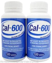 2 x Cal 600 Cal-600 (Calcium 600mg 120 tablets) :SAME AS CALTRATE: 240 Tab TOTAL