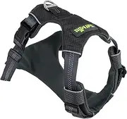 Tuff Mutt Dog Harness for Medium & Large Breeds, Easy On Easy Off with a No Pull Front Chest Clip, Walk, Run & Hike with Confidence, Stay Safe with Bright Reflective Stitching (Large/X-Large, Grey)