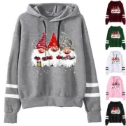 Ladies Hoodies Christmas Print Sweatshirt Women Casual Long Sleeve Sport Xmas