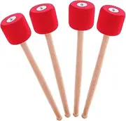 MINAOLULUS 2Pairs Bass Drum Mallets Head Percussion Sticks for Drummers for Marching Bands and Various Genres Durable and Lightweight Design