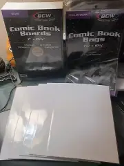 5 BCW Regular / Silver Comic Book 2 MIL Polypropyle Pre-Made Bags and Boards