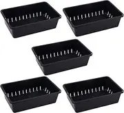 Ｂｅｓｇａ 5 Pieces Seed Starter Trays Seed Propagator Kit Reusable Waterproof Seedling Growing Garden Germination Trays for Planting