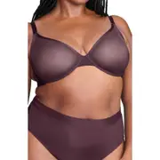 CUUP The Plunge Underwire Sheer Mesh Bra in Cosmos at Nordstrom, Size 32C
