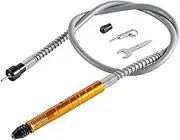 Flex Shaft adapter Attachment, Baowox 1/8'(3.175mm) Flexible Drill Extension Cable Chuck for Dremel and Compatible Rotary Grinder Tool with Wrench (Gold)