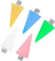 PLAFOPE 1 Acrylic Nail Art Pen Replacement Tips for DIY Manicure Multi Colour White Yellow Blue Green Pink for Rhinestones and Gem Application