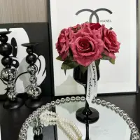 在飛比找momo購物網優惠-【JEN】復古仿真花束含花瓶(2款可選)