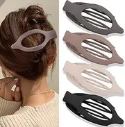 Canitor 4 PCS Flat Hair Clips for Women Flat Claw Clips for Thick Thin Hair Matte French Clips for Girls Hair Accessories for Women Duck Billed Alligator Hair Clips