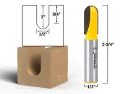 1/2" Diameter Core Box Router Bit - 1/2" Shank - Yonico 19112