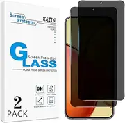 [KATIN] 2 Pack Privacy Screen Protector for Samsung Galaxy S23 Plus Anti Spy Tempered Glass Film, Support Fingerprint Unlock, Anti-Scratch, Case Friendly