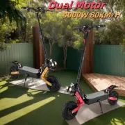 Adult Electric Scooter 4000W 80KM/H 70KM Range Off Road Foldable 11" Tyre