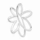 STERLING SILVER FLOWER DESIGN SLIDE PENDANT CHARM - 6.8 GRAMS