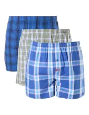 [Mitch Dowd] Checks Cotton Boxer Short 3 Pack in Multi