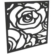 ProtectorAl 300-1200w x 300-1200h Dark Charcoal/Gloss White Roses Unframed Composite Deco Panel