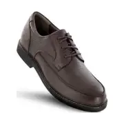 NIB - APEX Men's LEXINGTON Moc-Toe OXFORD Brown LEATHER DRESS SHOES - 11 / 44.5