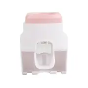 (Pink)Automatic Toothpaste Dispenser Squeezer With Toothbrush Holder Wall