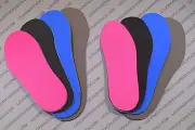 Cloth neoprene insoles Pink, Gray-3/16" Inserts for shoes boots sneakers custom