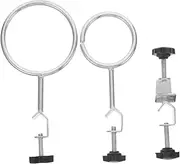 CATIEBYE 3pcs Laboratory Clamp Small Rings with Cross Clamp for Lab Support Stand Essential Equipment for Beaker and Burner Stand Easy to Use for Safe Experimentation