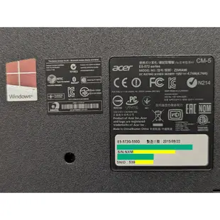 ACER E5-572 series Z5WAW E5-572G-530D 筆記型電腦 二手 二手筆電 免運費