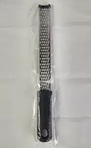 Grater Zester Black Handle Silver Tone Kitchen New