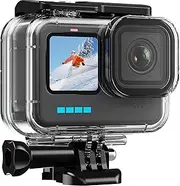 60M/196FT Waterproof Housing Case for GoPro Hero 13/12/11/10/9 Black, Waterproof Case Diving Protective Housing Shell for GoPro Action Camera Underwater Dive Case Shell with Mount & Thumbscrew