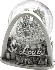 St. Louis Snow Globe Gateway Arch Design 3.5 Inch Silver Missouri Snow Globe