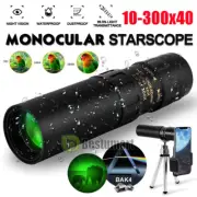 4K 10-300X40mm Super Telephoto Zoom Monocular Telescope Fogproof Waterproof