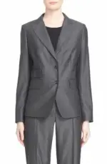 New MAX MARA-Wool & Silk blend Jacket / Blazer TAROCCO Charcoal - US 16 / UK18