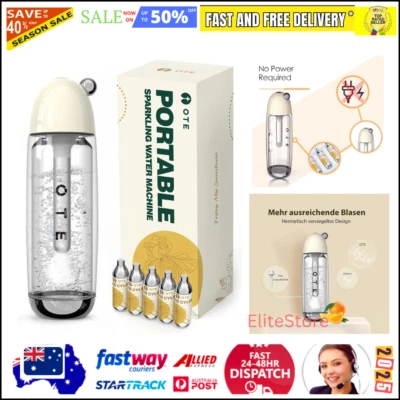 OTE Portable Sparkling Water Maker Soda Maker Machine with 20PCS Cylinders 450ml