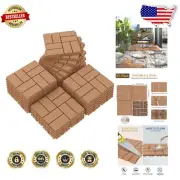Stylish Khaki Outdoor Interlocking Deck Tiles - Easy Snap & Drainage Design